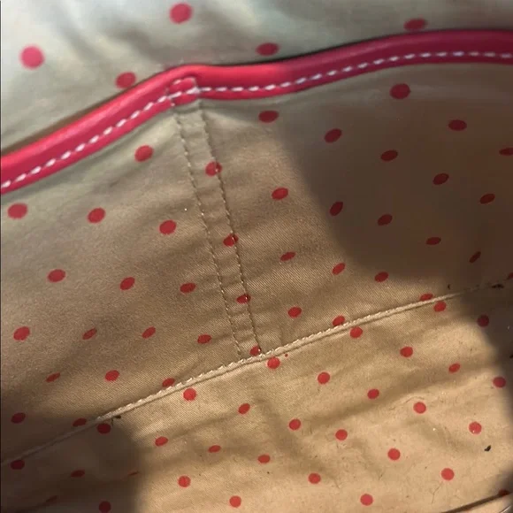 Kate Spade Red Leather Shoulder Bag with Textured Finish and Gold Accents - Picture 7 of 13